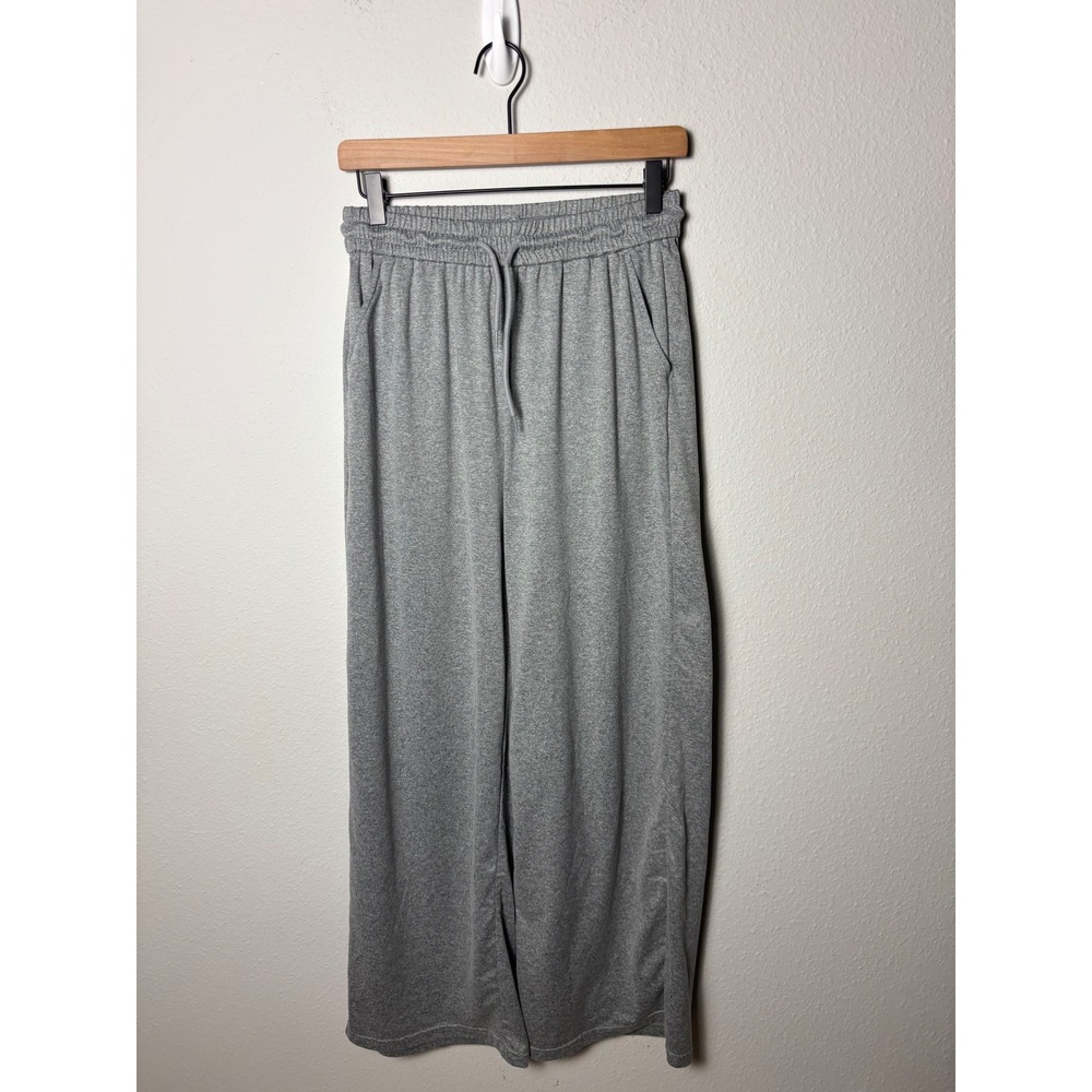 🩵Halara Gray High Waisted Wide Leg Baggy Drawstring Pocket Casual Pants Small